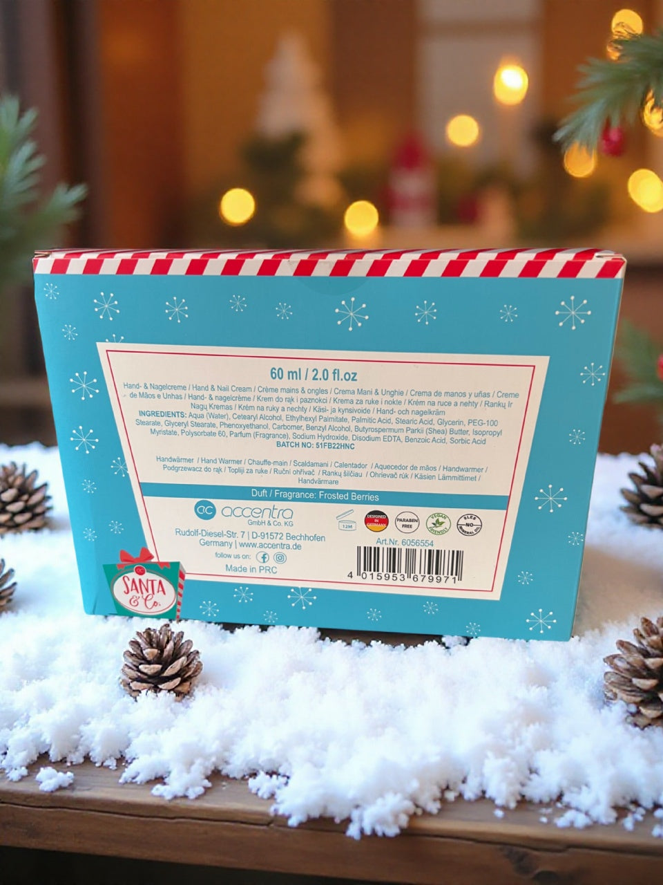 Accentra weihnachtlicher Handwärmer mit Hand & Nagelcreme