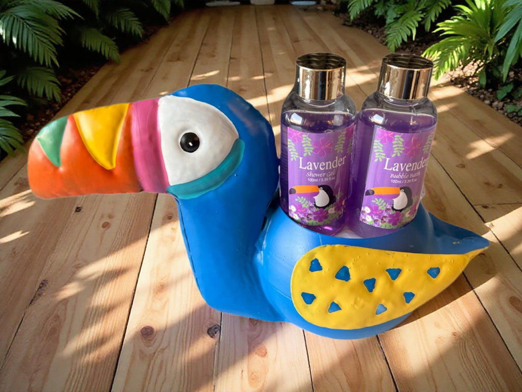 Accentra Lavendel Badeschaum und Duschgel mit Papagei