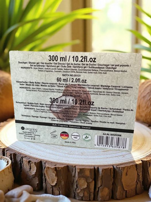 Accentra Wunderschönes Schränkchen mit Körperbutter, Duschgel, Schaumbad